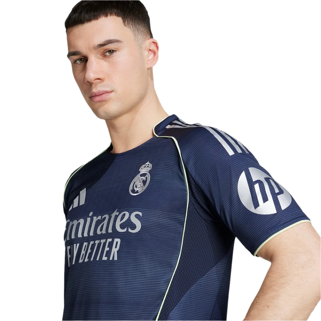 adidas Ã‰. MilitÃ£o Real Madrid 25/26 Away Jersey w/ Champions League Patches (Legend Ink)
