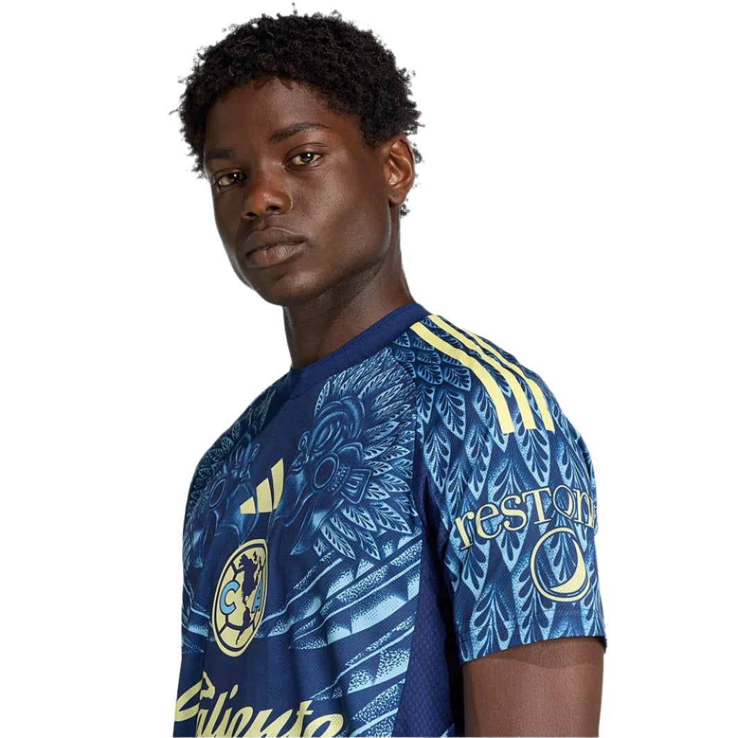 adidas A. Zendejas Men's Club AmÃ©rica 25/26 Authentic Away Jersey (Blue)