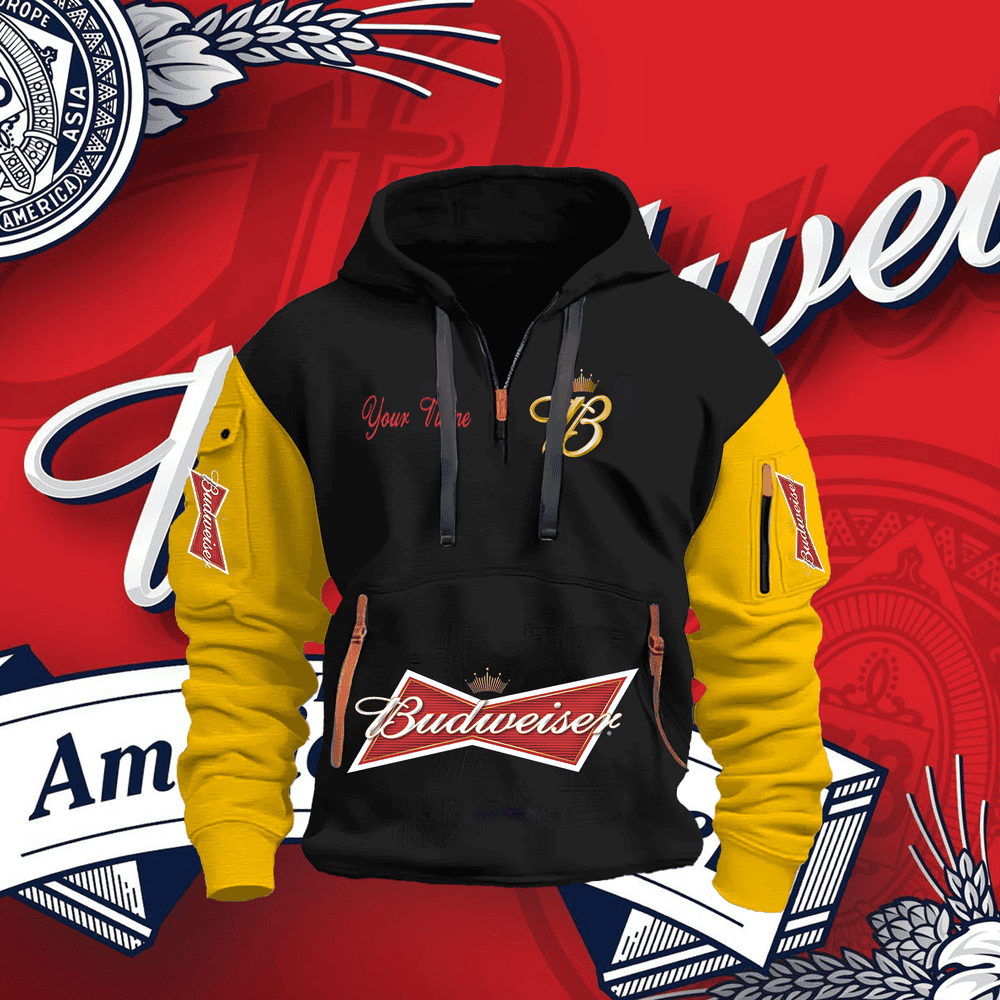 BUD FULL PRINT QUATER ZIPPER JACKET