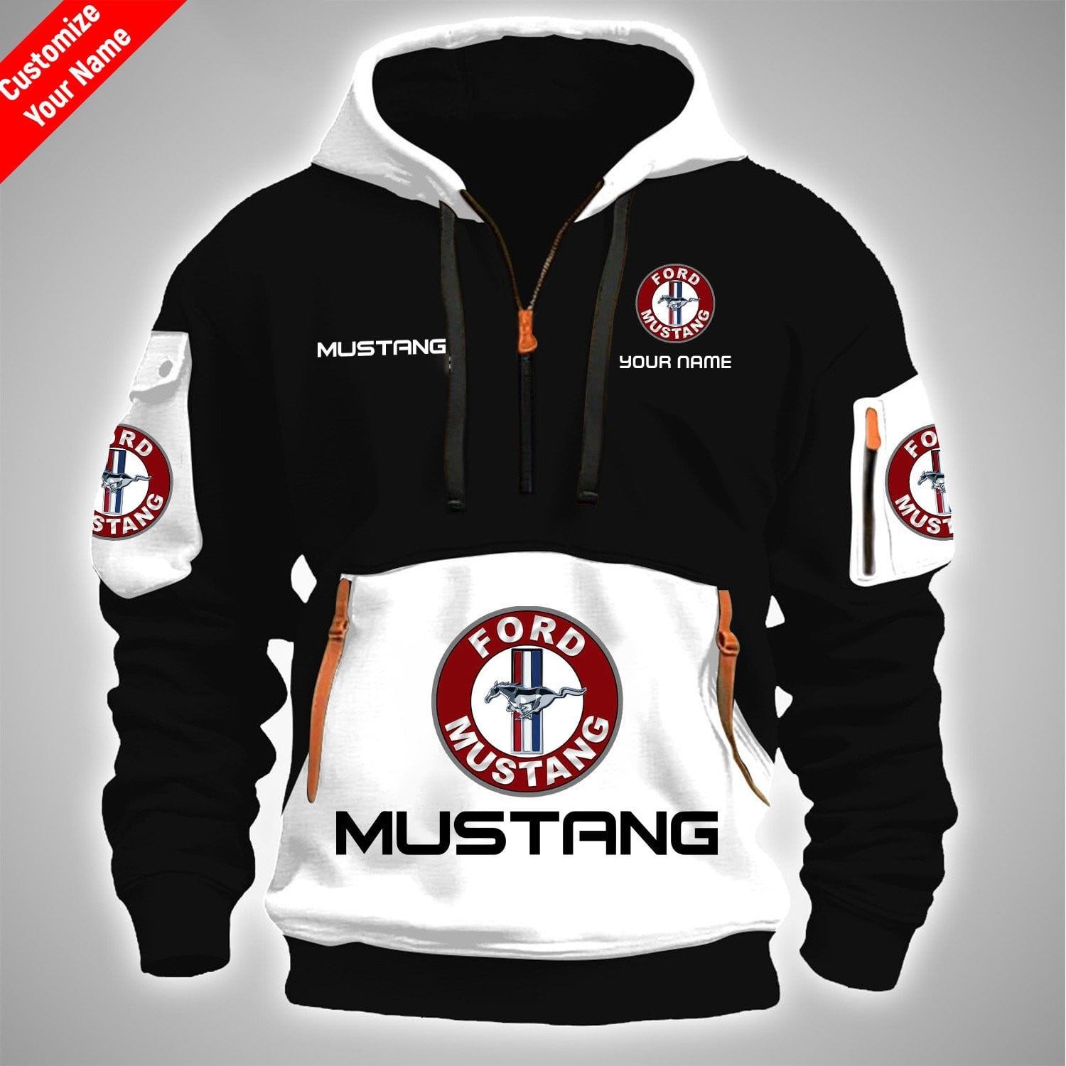 MT FULL PRINT QUATER ZIPPER JACKET