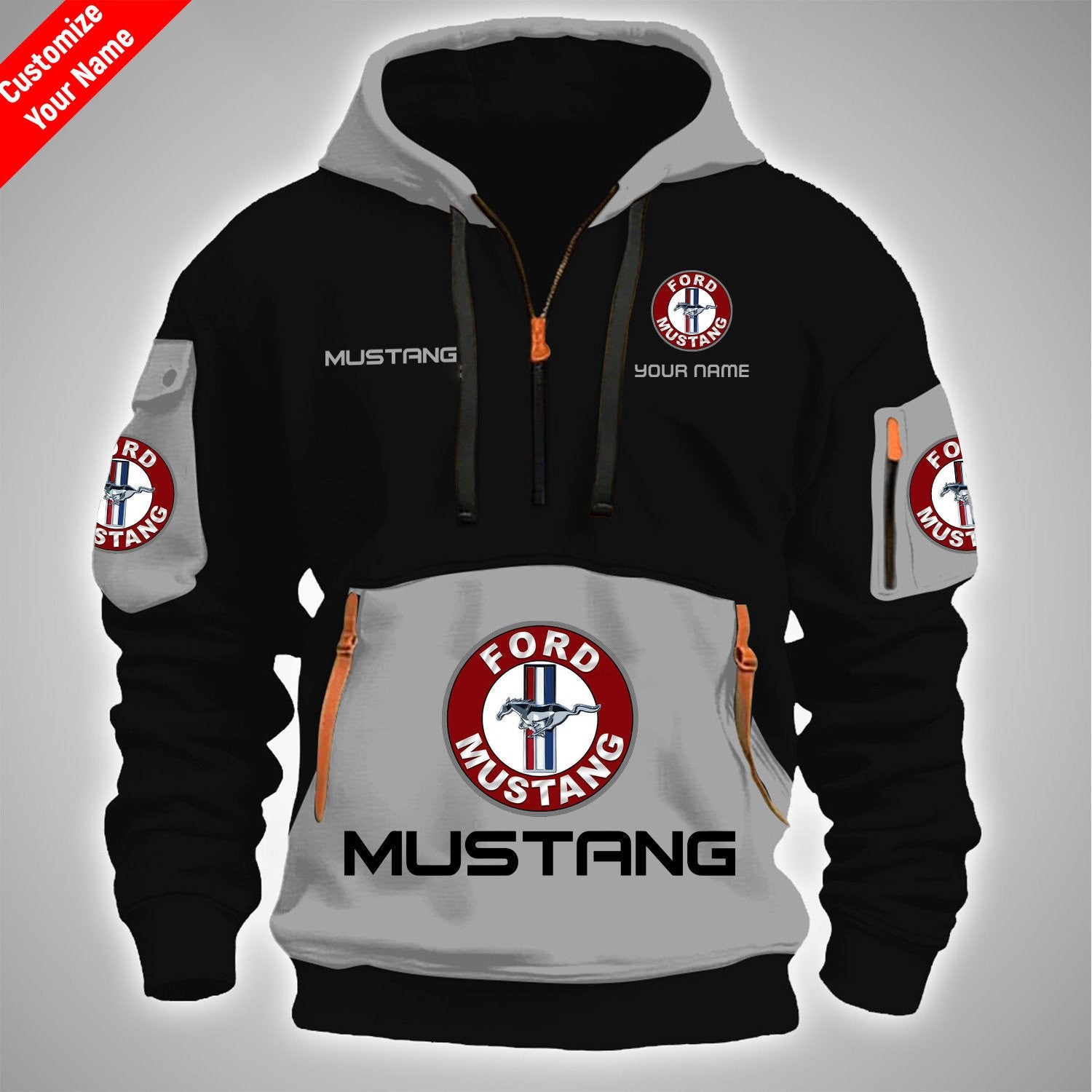 MT FULL PRINT QUATER ZIPPER JACKET