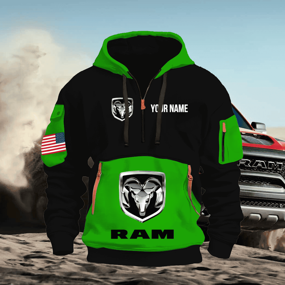 RAM Custom Print Quarter Zipper Jacket