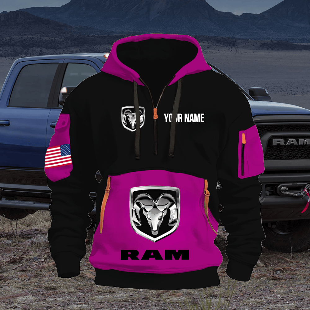 RAM Custom Print Quarter Zipper Jacket