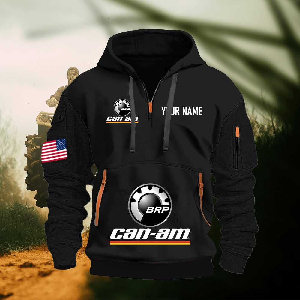 CA Custom Name Quarter Zipper Hoodie