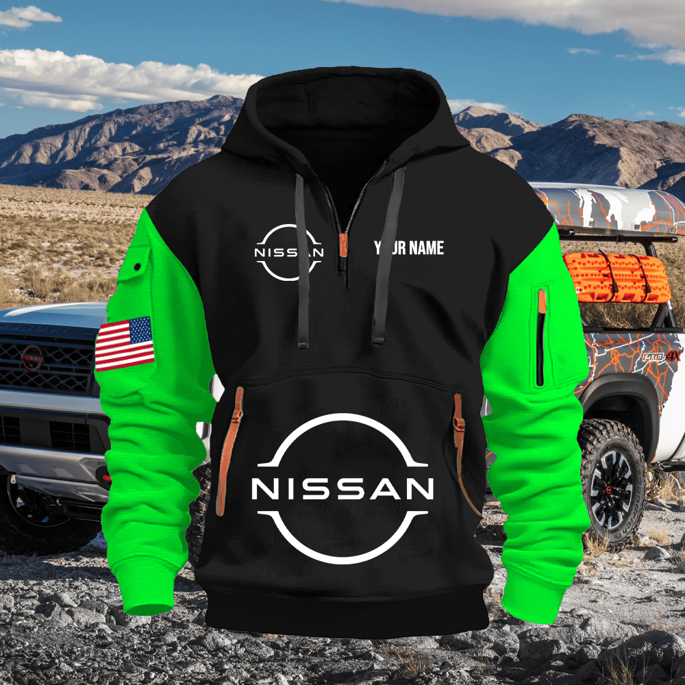 NS Custom Print Name Quarter Zipper Hoodie