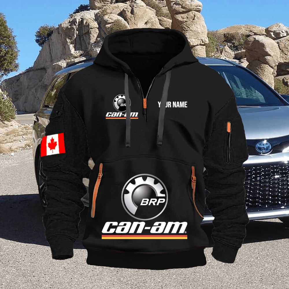 CA CA Custom Name Quarter Zipper Hoodie