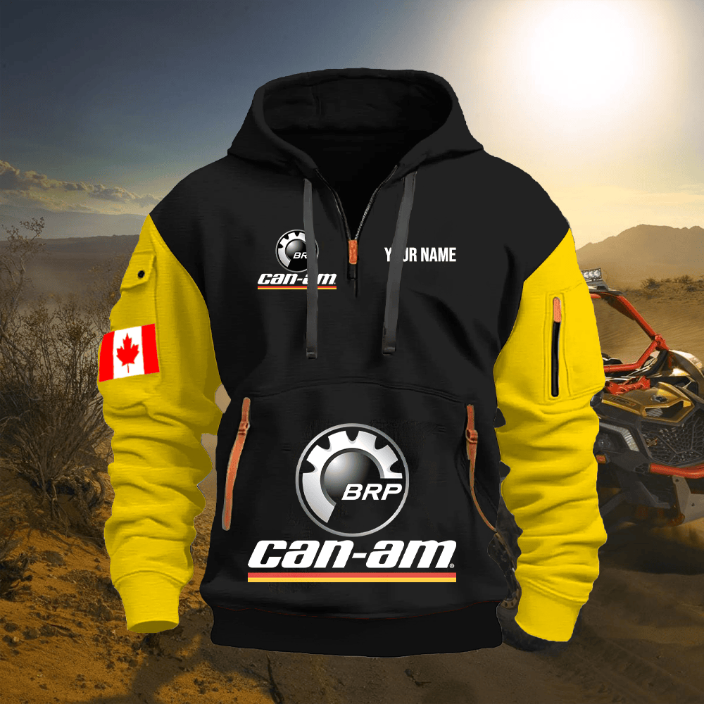 CA CA Custom Name Quarter Zipper Hoodie