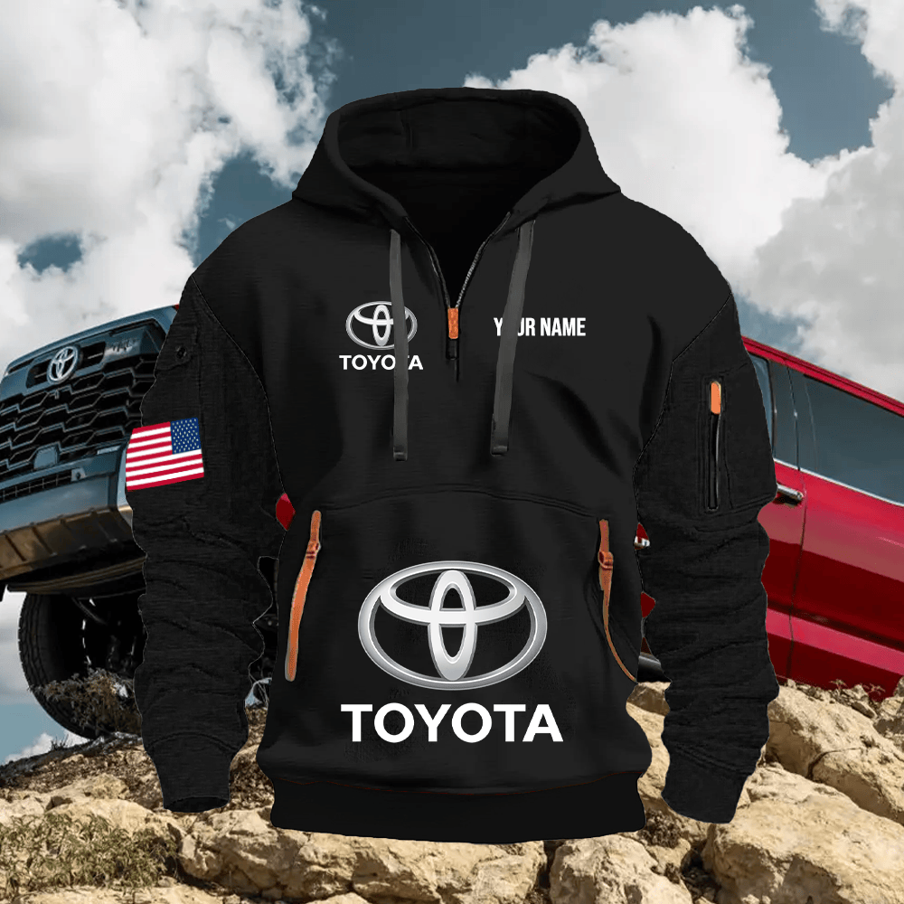 TY1 Custom Print Name Quarter Zipper Hoodie