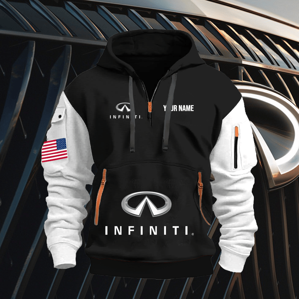 IF Custom Print Name Quarter Zipper Hoodie