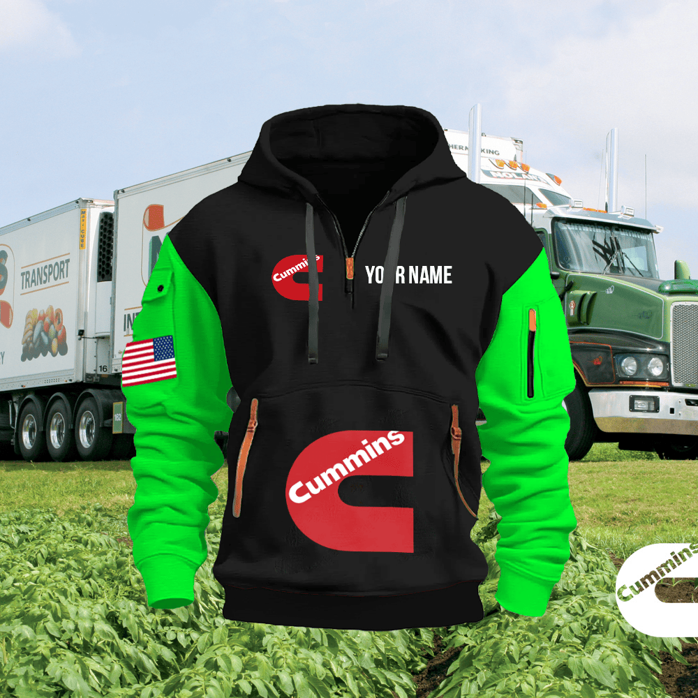 CM Custom Print Quarter Zipper Hoodie