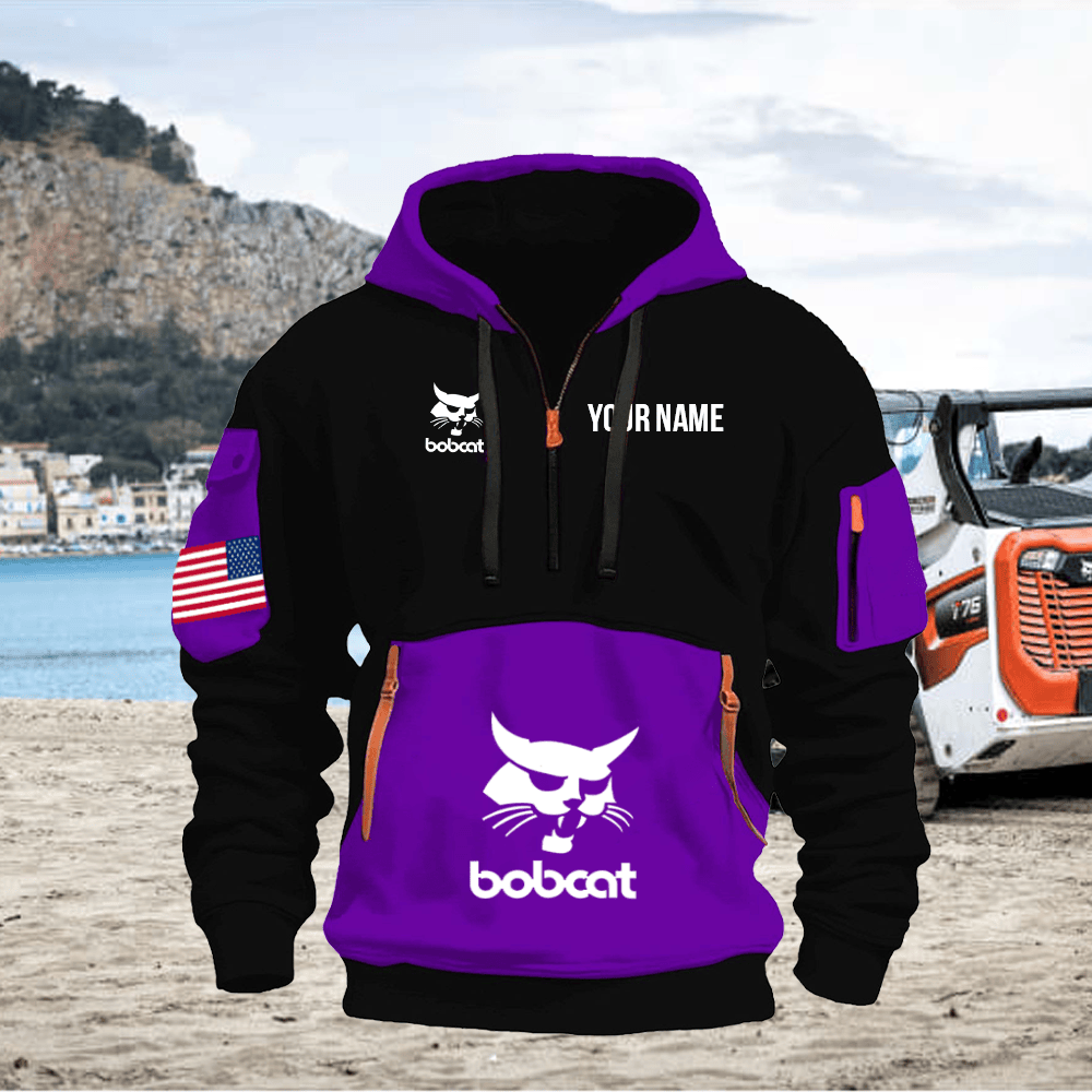 BC Print Name Quarter Zipper Hoodie