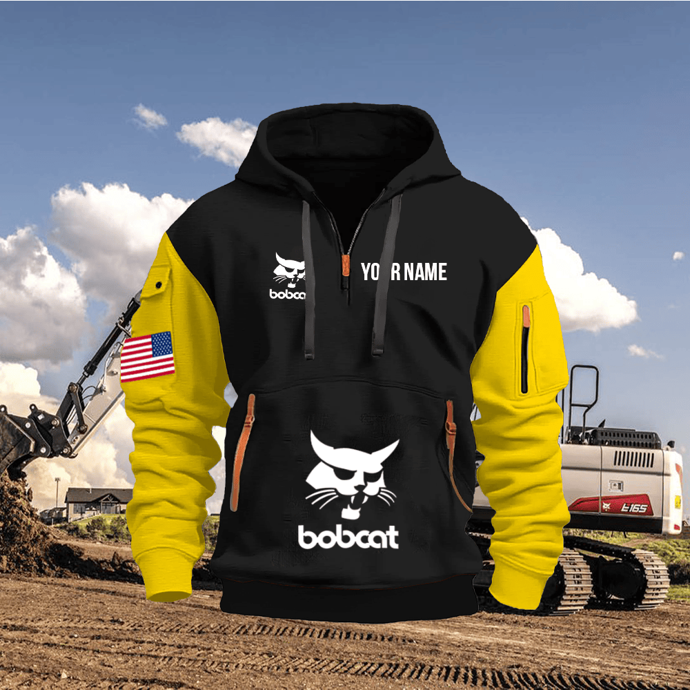 BC Custom Print Name Quarter Zipper Hoodie
