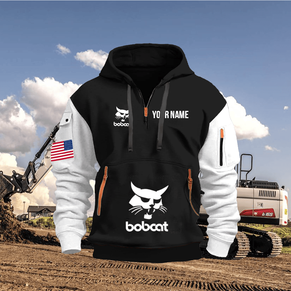 BC Custom Print Name Quarter Zipper Hoodie
