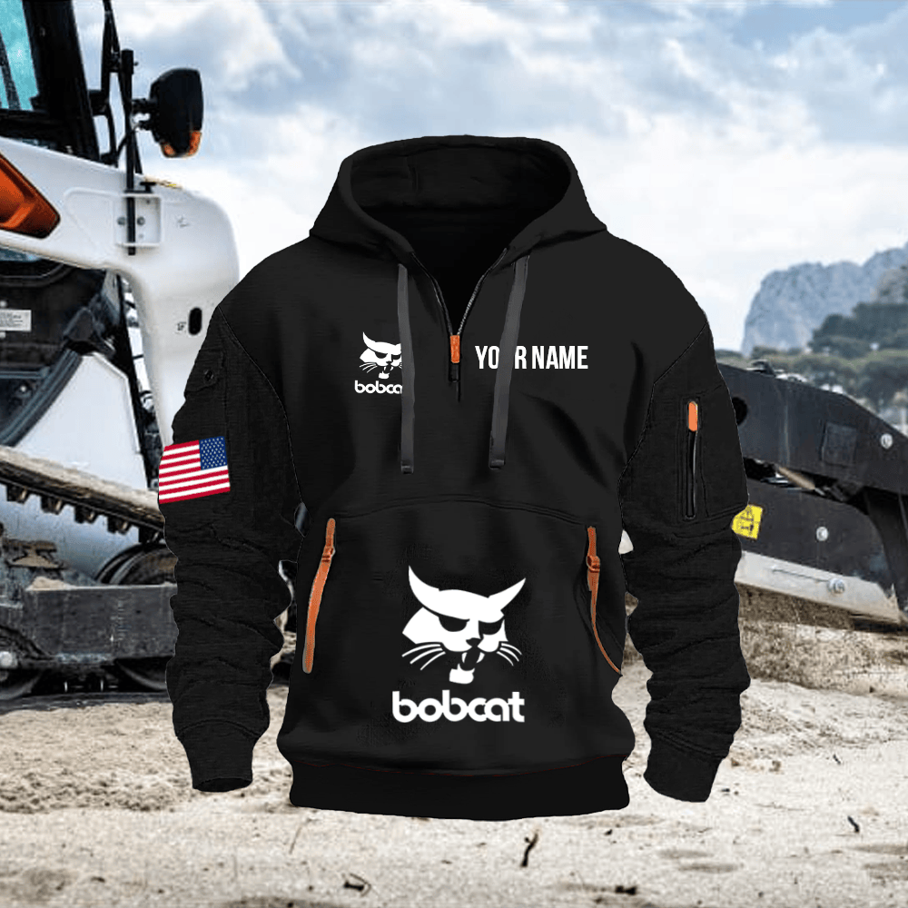BC Custom Print Name Quarter Zipper Hoodie