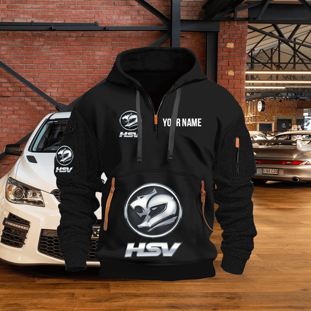HSV Custom Print Name Quarter Zipper Hoodie