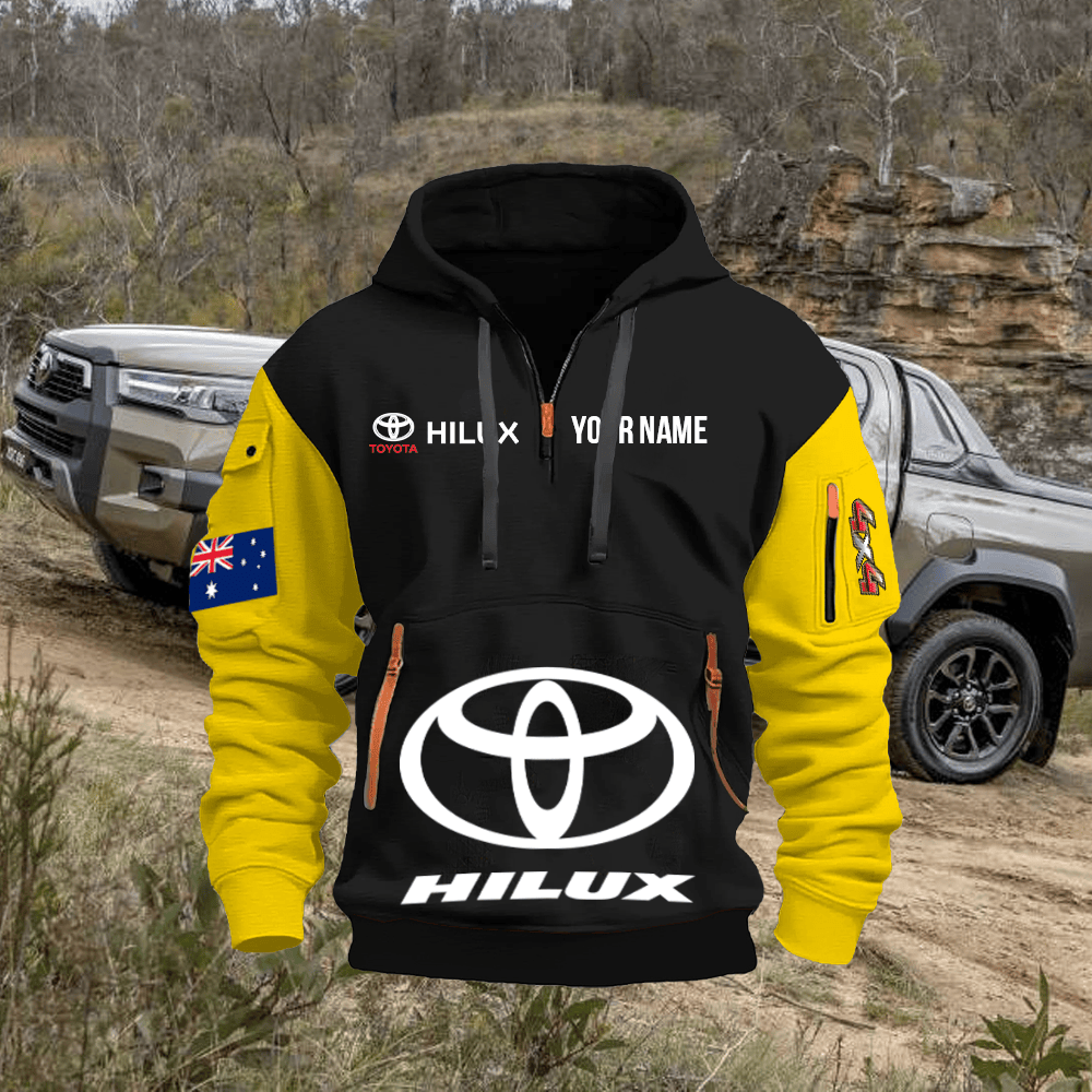 HL Custom Print Name Quarter Zipper Hoodie