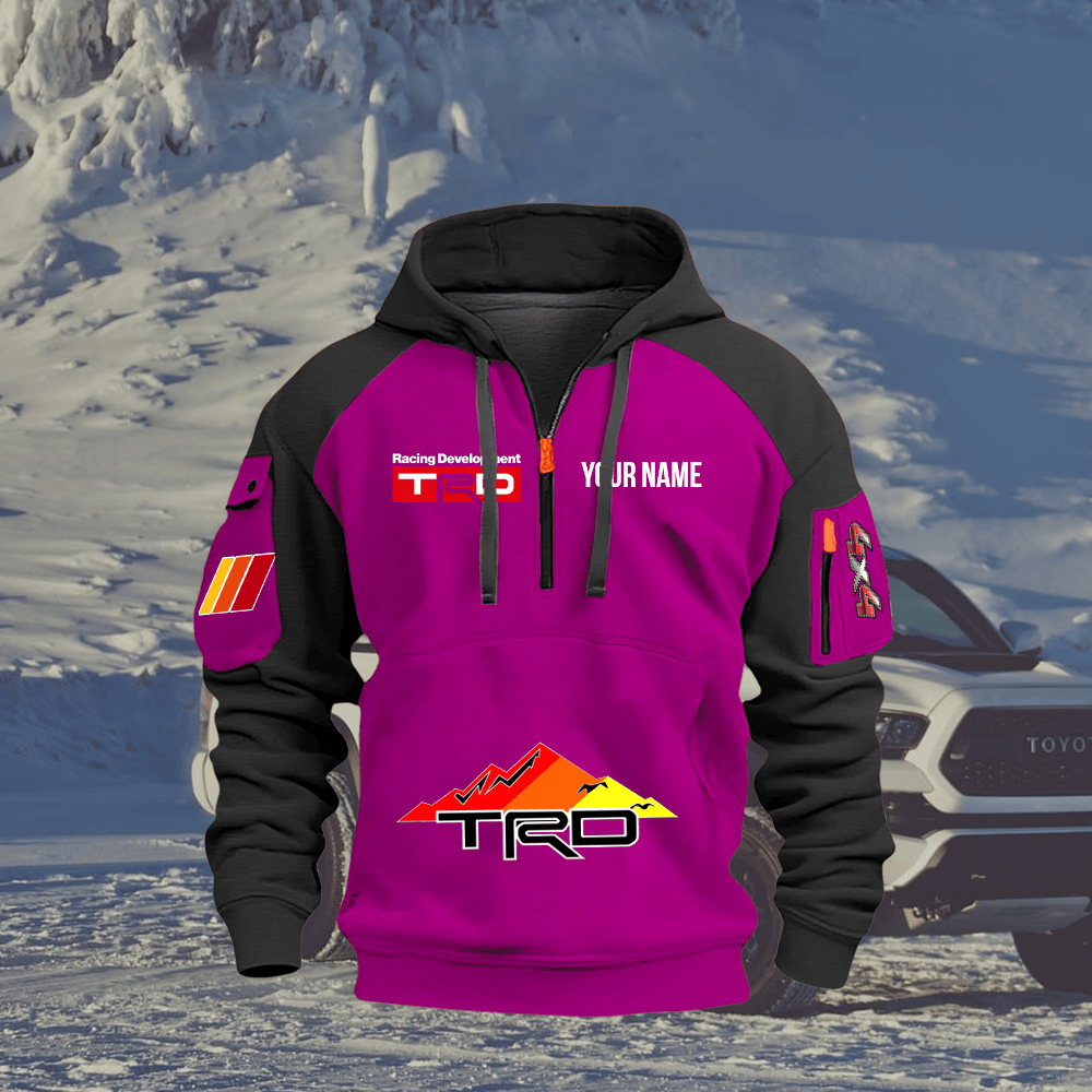 TY TRD Custom Name Quarter Zipper Hoodie