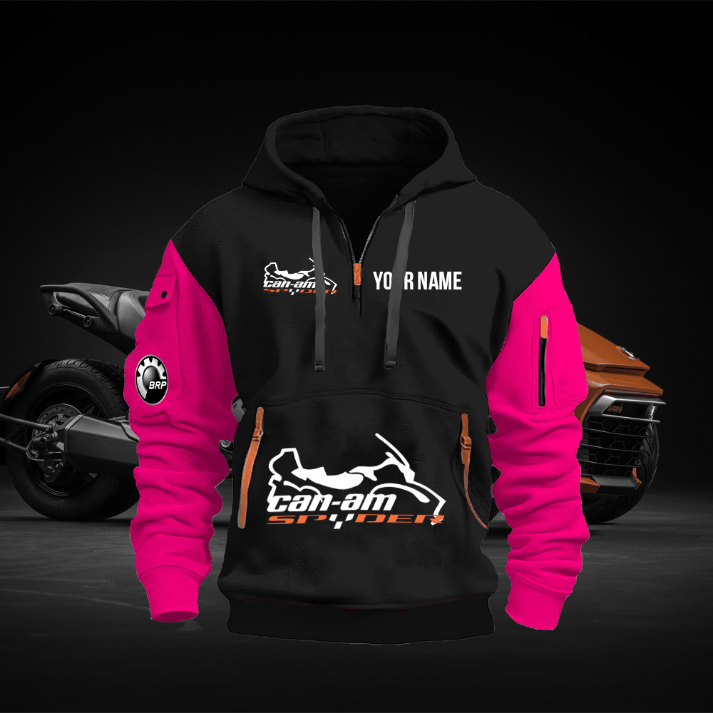 SPD Custom Print Name Quarter Zipper Hoodie