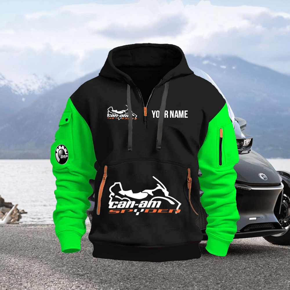 SPD Custom Print Name Quarter Zipper Hoodie