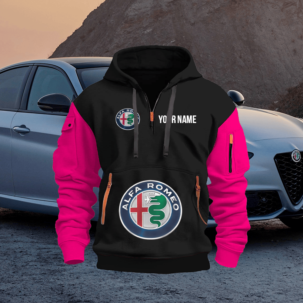 AF Custom Print Name Quarter Zipper Hoodie