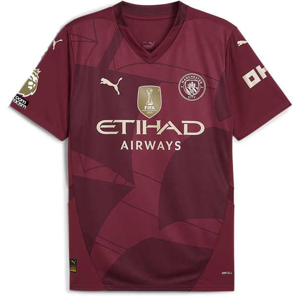 Puma Manchester City John Stones Third Jersey w/ EPL + No Room For Racism + Club World Cup Patches24/25 (Dark Jasper)