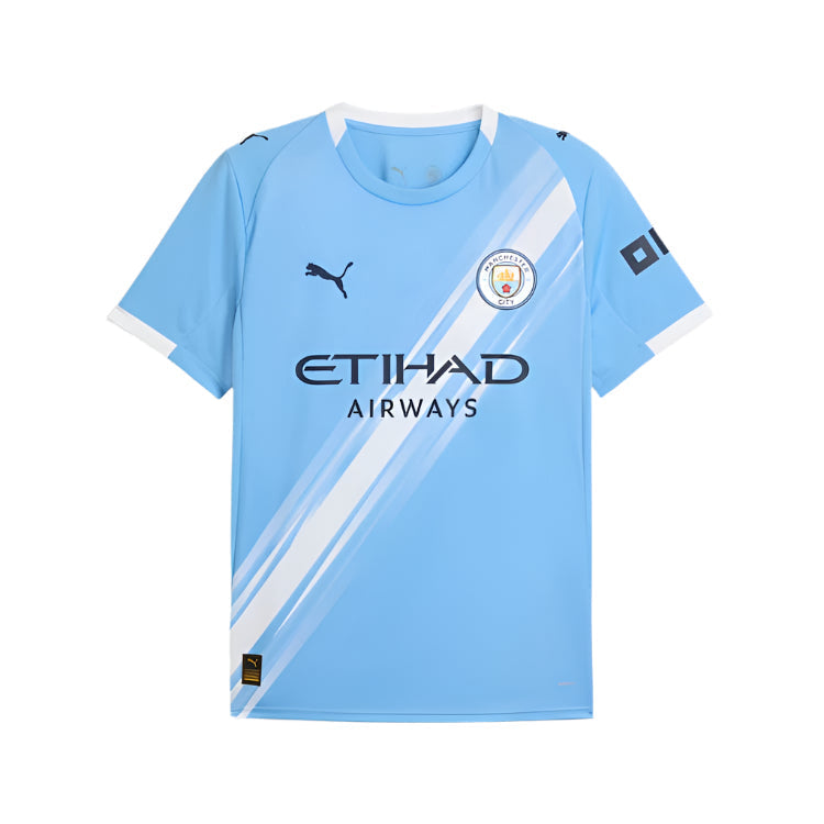 Puma Omar Marmoush Manchester City Home Jersey 25/26 w/ EPL + Sponsor Patch (Team Light Blue/Puma White)