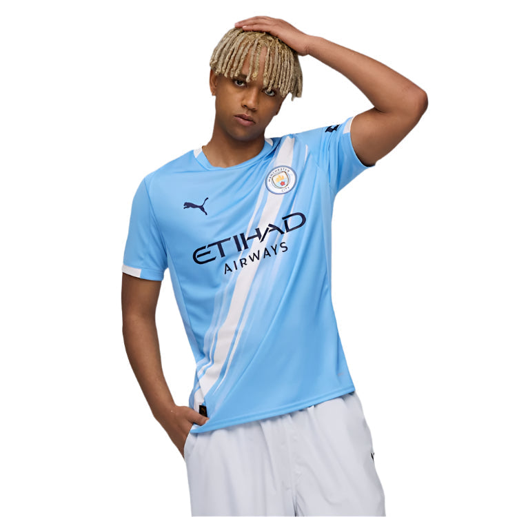 Puma Phil Foden Manchester City Home Jersey 25/26 w/ EPL + Sponsor Patch (Team Light Blue/Puma White)
