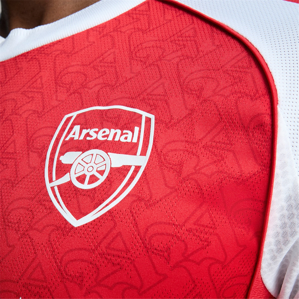 adidas Marquinhos Arsenal FC Authentic Home Jersey 25/26 w/ EPL Patch (Better Scarlet/White