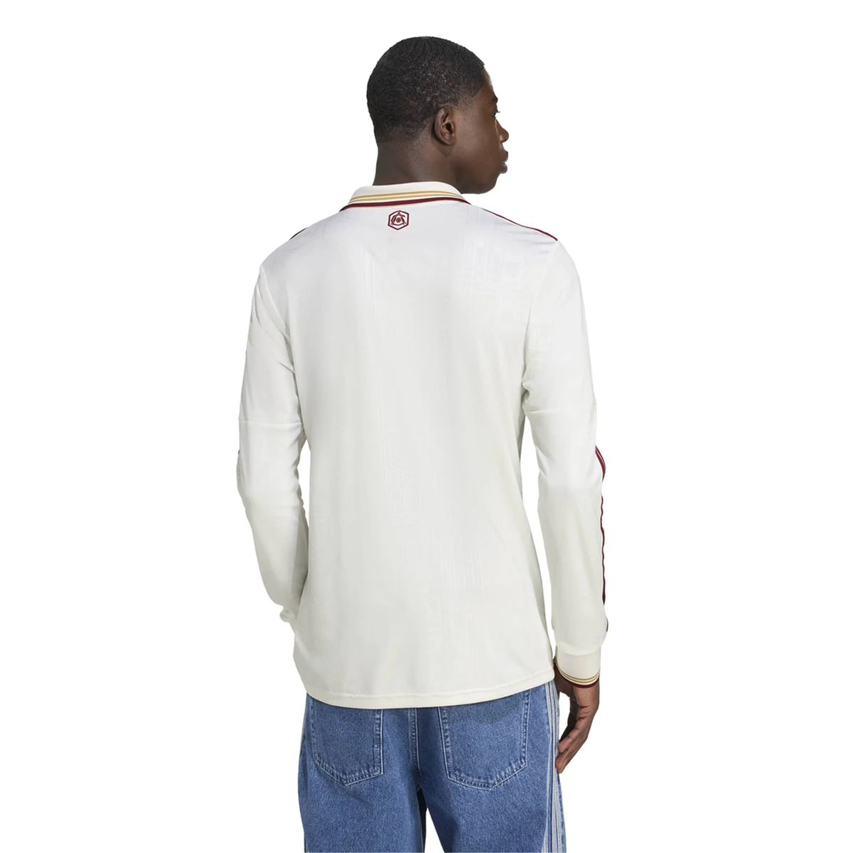 adidas Arsenal Viktor GyÃ¶keres Third Long Sleeve Jersey w/ EPL + No Room For Racism 25/26 (White/Burgundy)