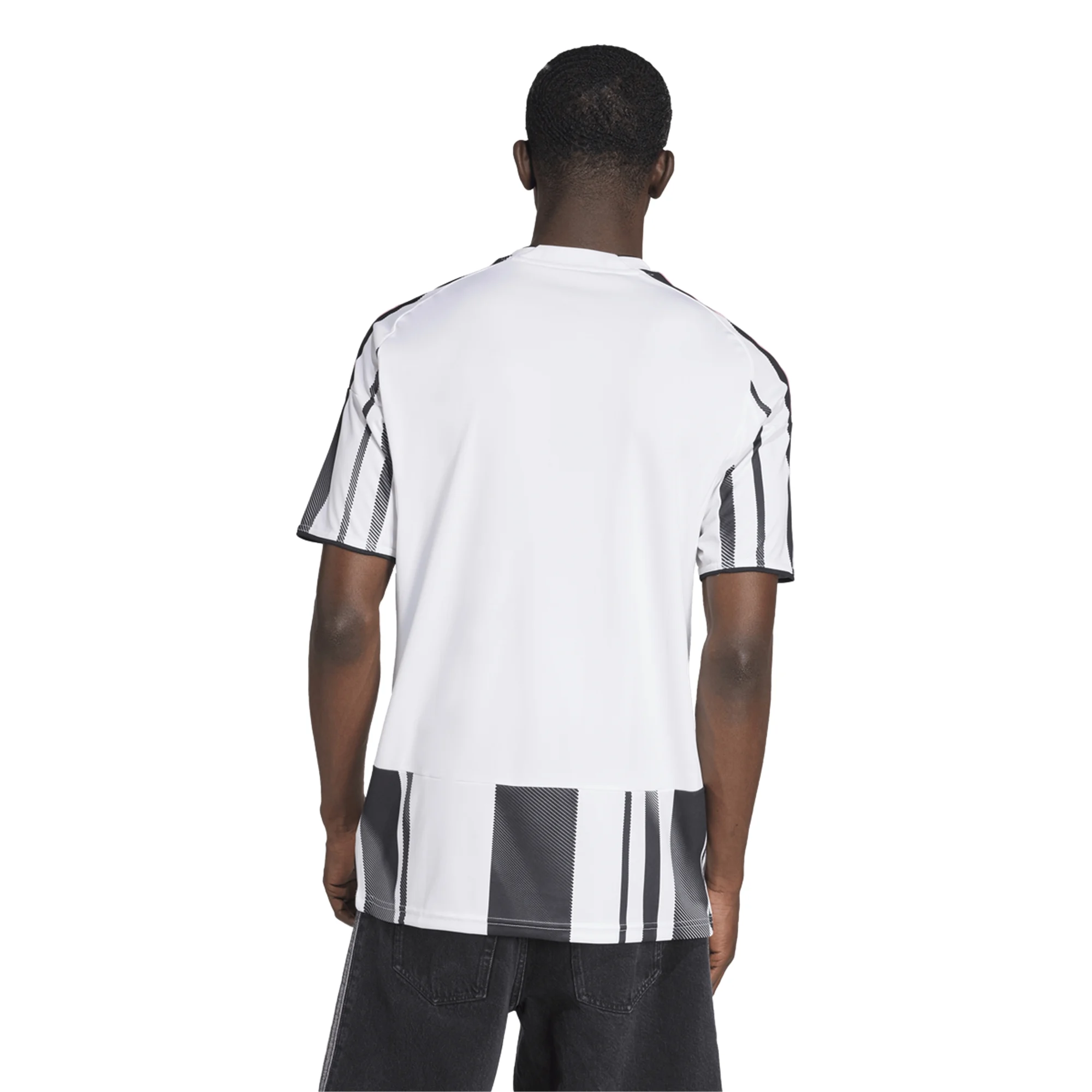 adidas Men's Juventus Kalulu Home Jersey w/ Serie A Patch 25/26 (White/Black/Pink)