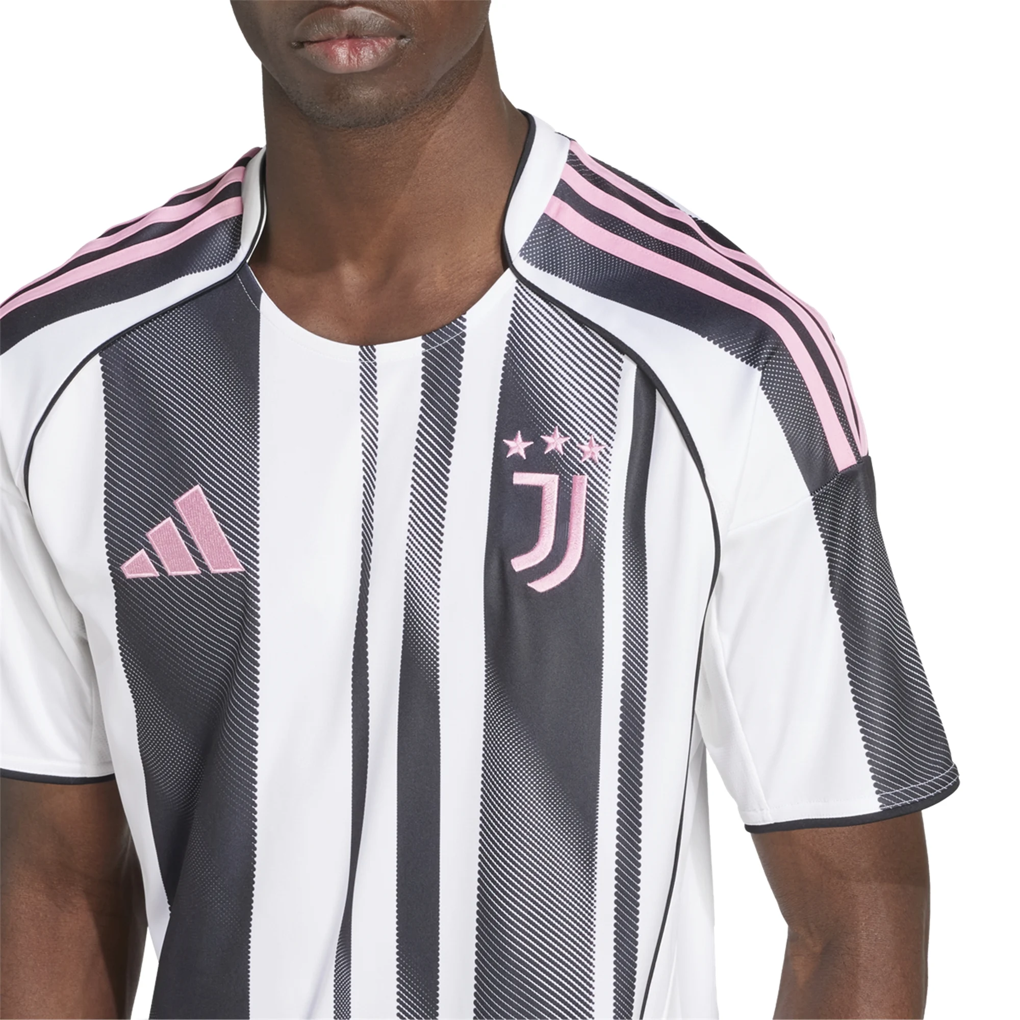adidas Juventus Home Jersey w/ Club World Cup Patches 25/26 (White/Black/Pink)