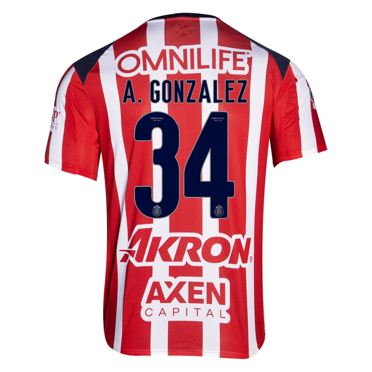Puma Armando Gonzalez Men's Chivas De Guadalajara Home Jersey 25/26 (Puma Red/White)