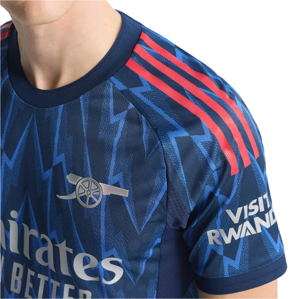 adidas Arsenal Authentic Kai Havertz Away Jersey w/ EPL + No Room For Racism 25/26 (Indigo/Silver)