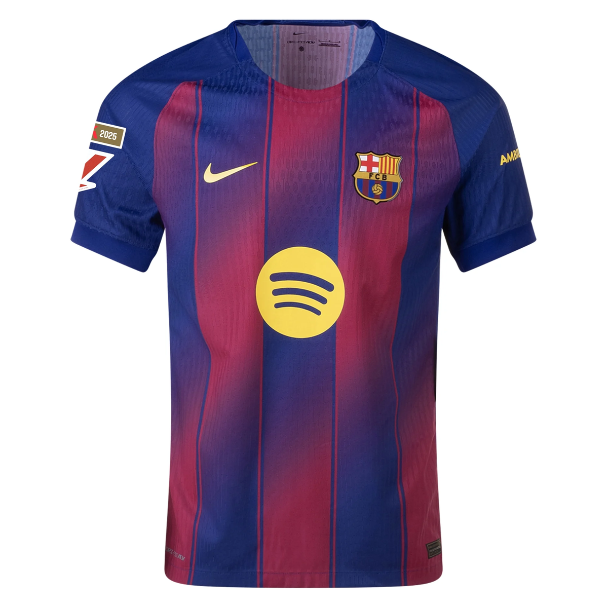 Nike Barcelona Authentic Dani Olmo Home Jersey w/ La Liga Champion Patches 25/26 (Deep Royal Blue/Midwest Gold)