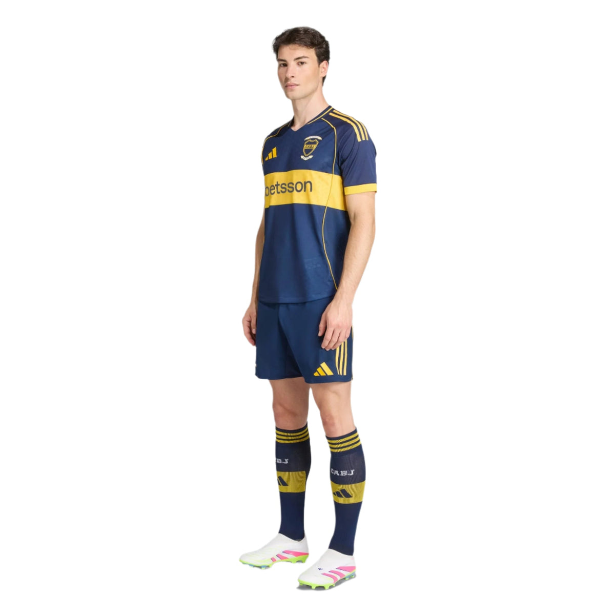 adidas Men's Boca Juniors Authentic Home Jersey 25/26 (Indigo/Gold)