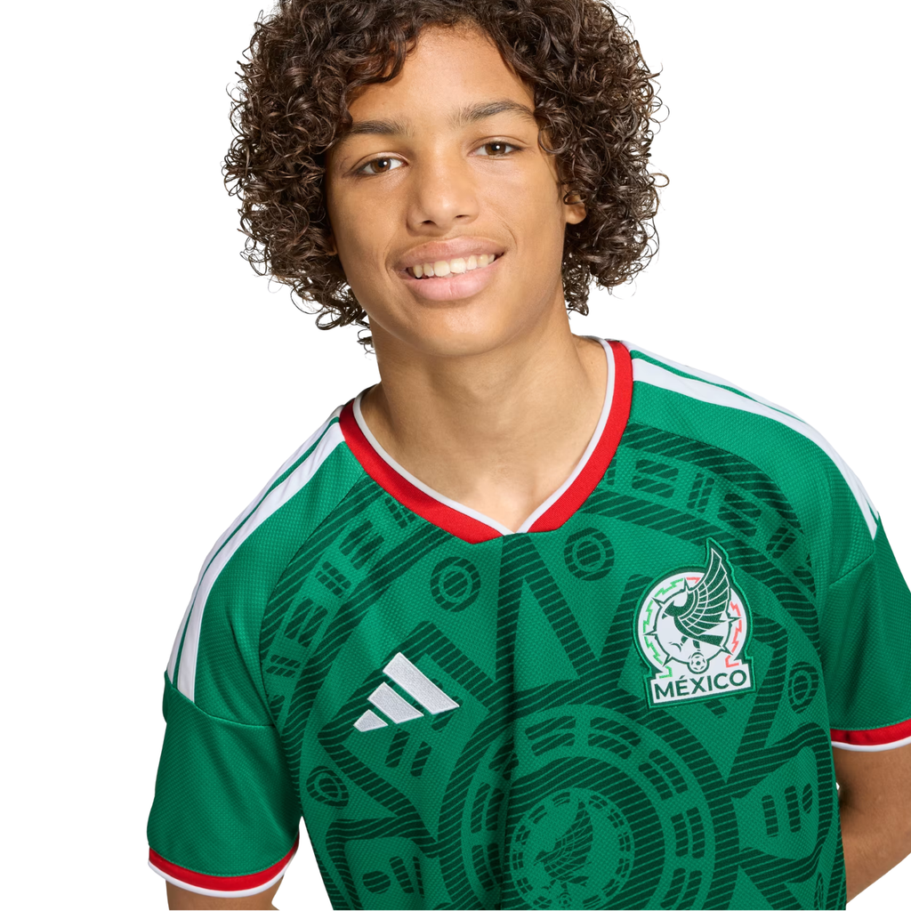 adidas Youth A. Vega Mexico 2026 Home World Cup Jersey (Bold Green)