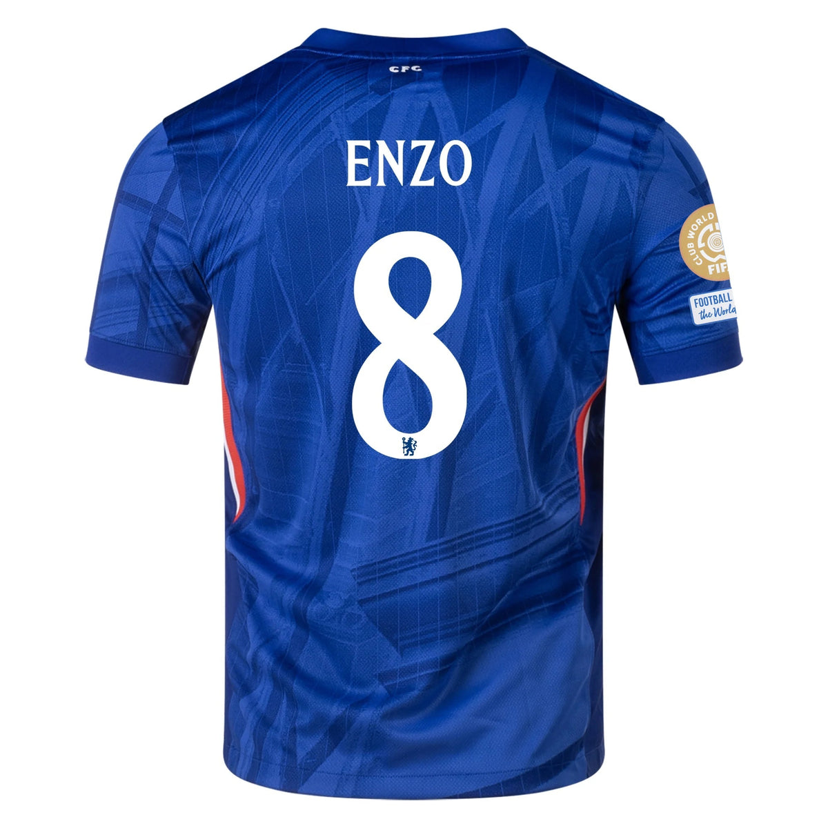 Nike Enzo Fernandez Chelsea Home Jersey w/ Club World Cup Champion Patches 25/26 (Rush Blue/White/Speed Red)