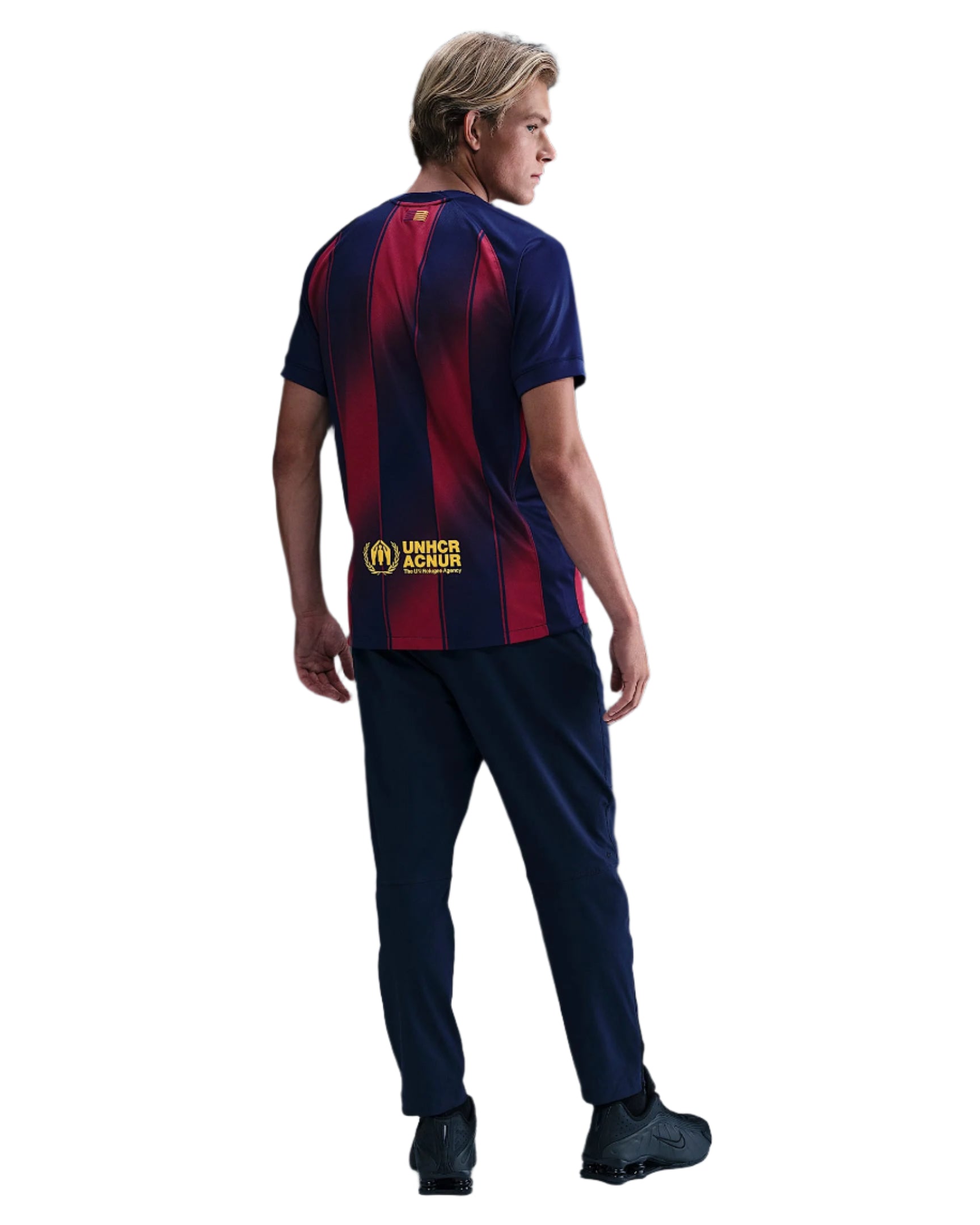 Nike Men's Lamine Yamal Barcelona Home Jersey 25/26 w/ Champions League Patches (Deep Royal Blue/Midwest Gold)