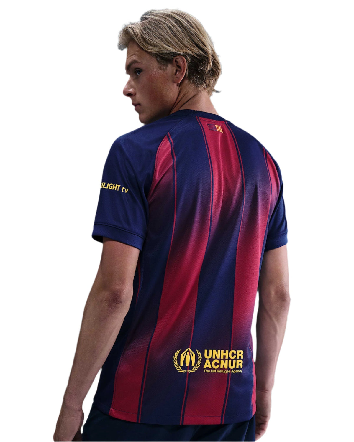 Nike Gavi FC Barcelona Home Jersey 25/26 w/ Champions League Patches (Deep Royal Blue/Midwest Gold)