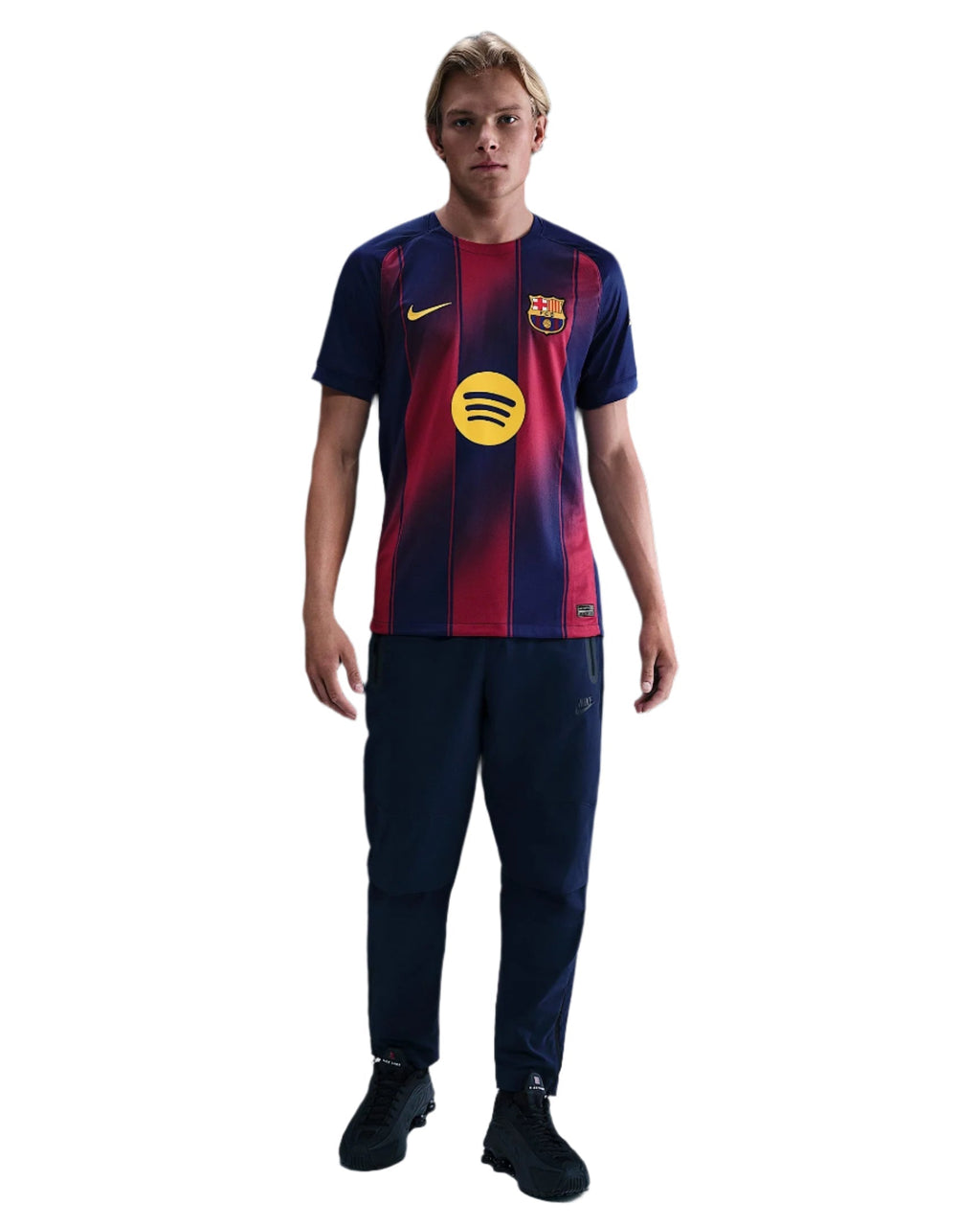 Nike Gavi FC Barcelona Home Jersey 25/26 w/ Champions League Patches (Deep Royal Blue/Midwest Gold)