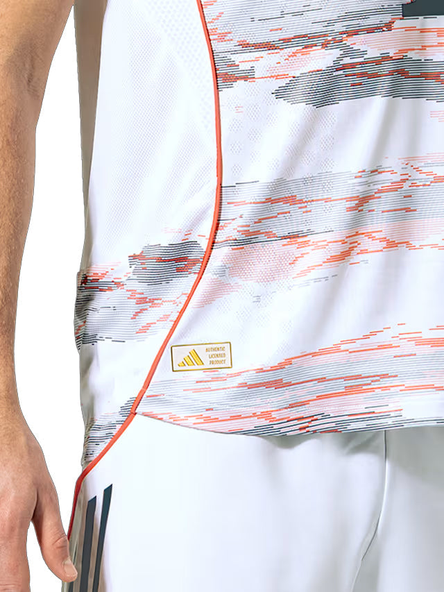 adidas Upamecano Authentic Away Jersey 25/26 w/ Sponsor + Meister Bundesliga Patch (White/Red)