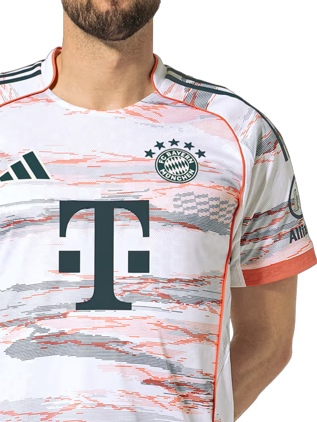 adidas Guerreiro Authentic Away Jersey 25/26 w/ Sponsor + Meister Bundesliga Patch (White/Red)