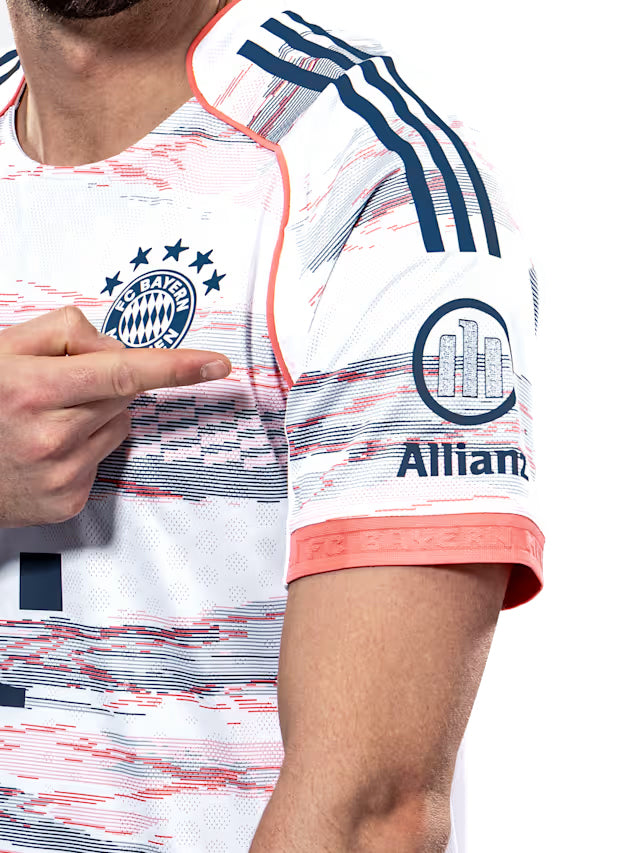 adidas Guerreiro Authentic Away Jersey 25/26 w/ Sponsor + Meister Bundesliga Patch (White/Red)