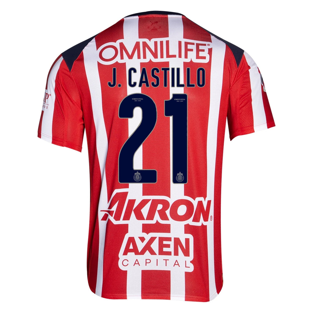 Puma Jose Castillo Men's Chivas De Guadalajara Home Jersey 25/26 (Puma Red/White)