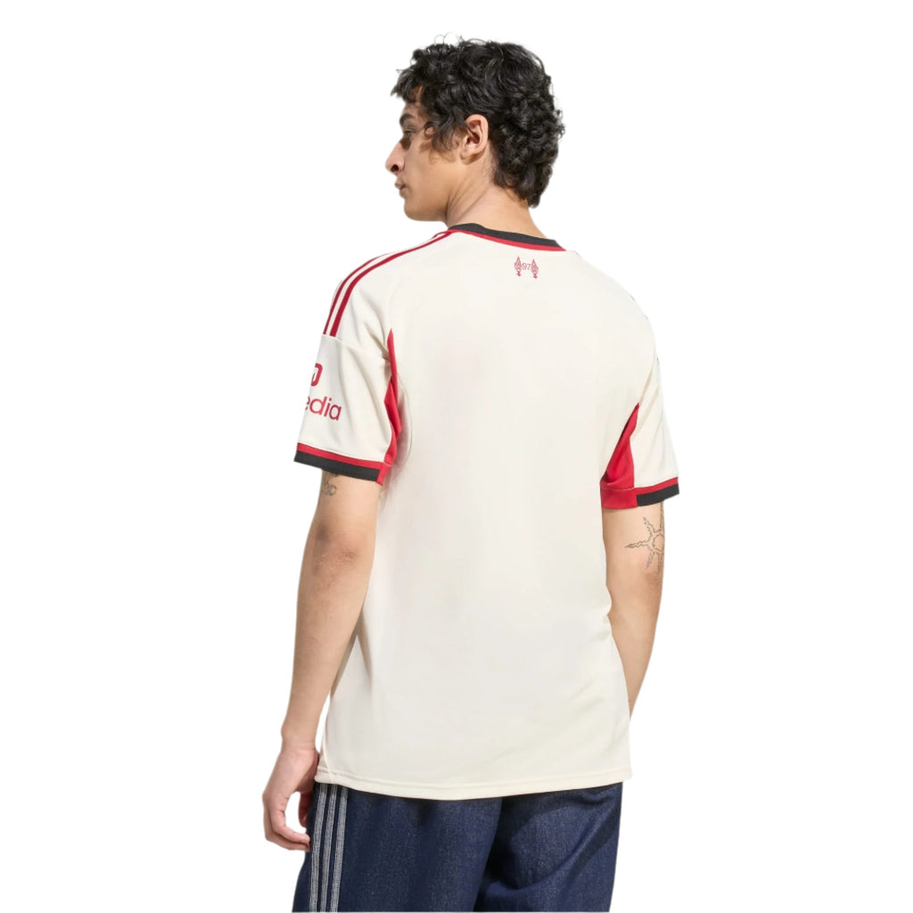 adidas Men's Liverpool Andy Robertson Away Jersey w/ EPL Champions Patch 25/26 (Wonder White)