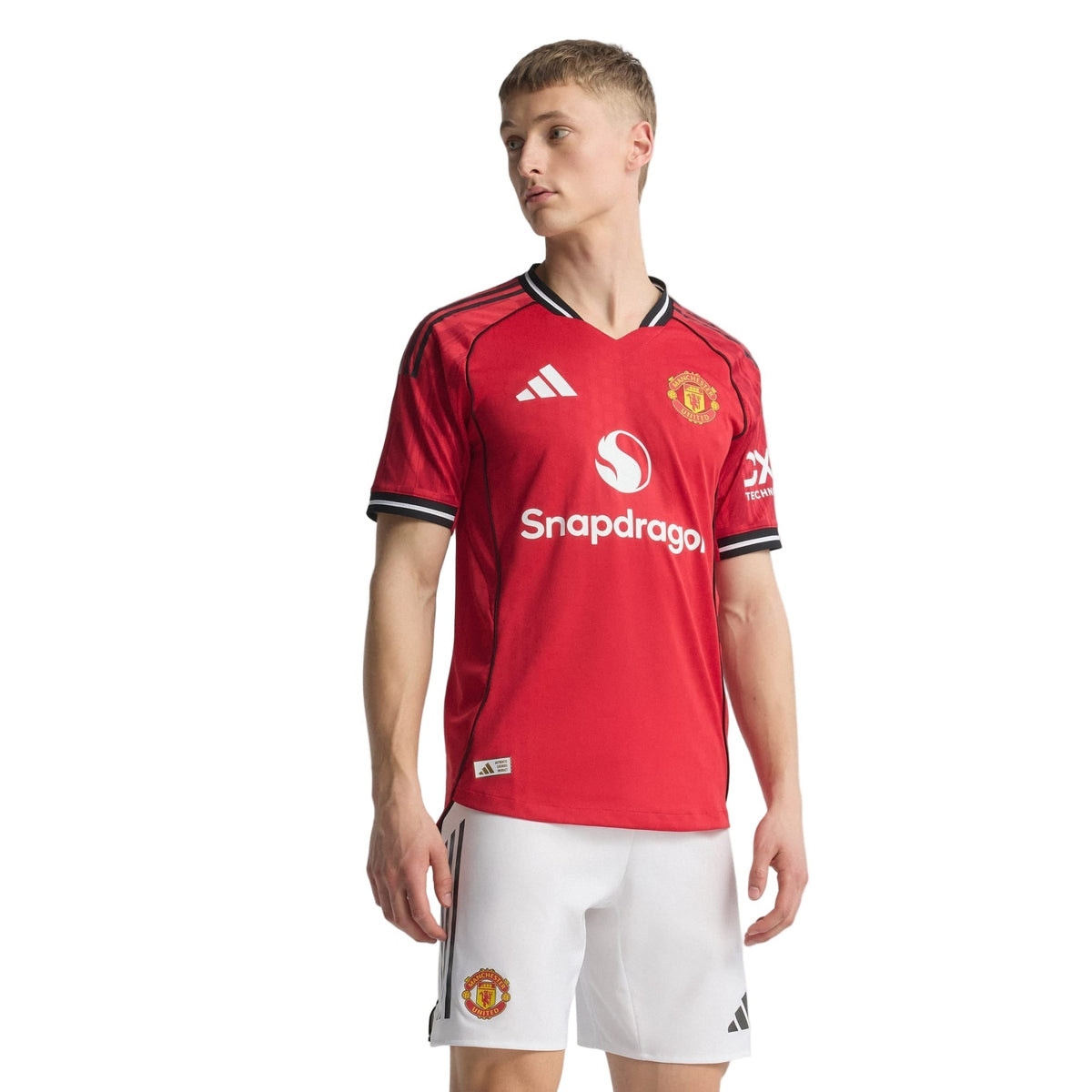 adidas Yoro Men's Manchester United Authentic Home Jersey 25/26 w/ NRFR + EPL Patch (Red)