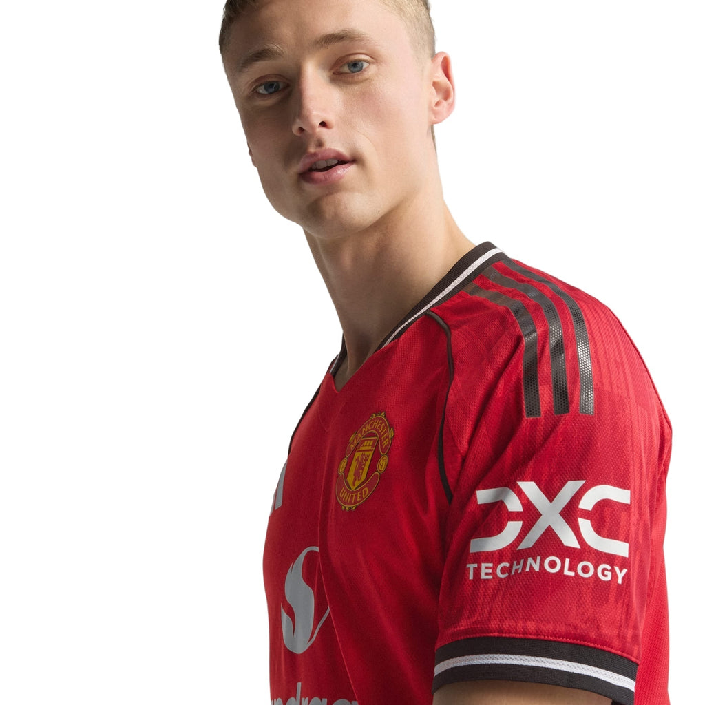 adidas Obi Men's Manchester United Authentic Home Jersey 25/26 w/ NRFR + EPL Patch (Red)