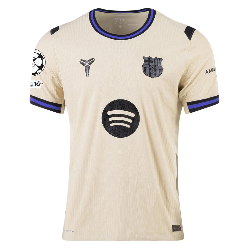 Nike Marc Casado Men's FC Barcelona Authentic Away Jersey w/ Champions League Patches (Team Gold/Persian Violet/Black)