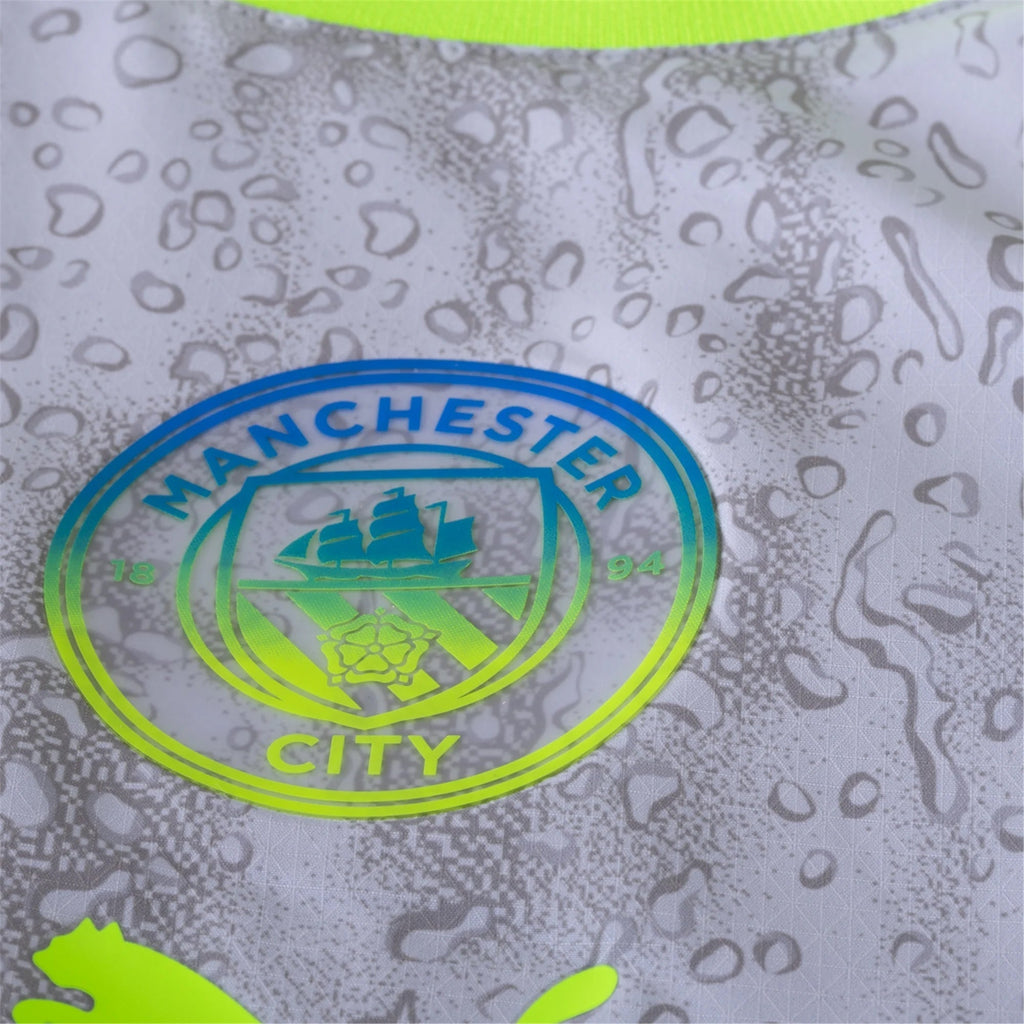 Puma Manchester City Authentic Ait- nouri Third Jersey w/ EPL + No Room For Racism 25/26 (Cool Weather/Pro Green)