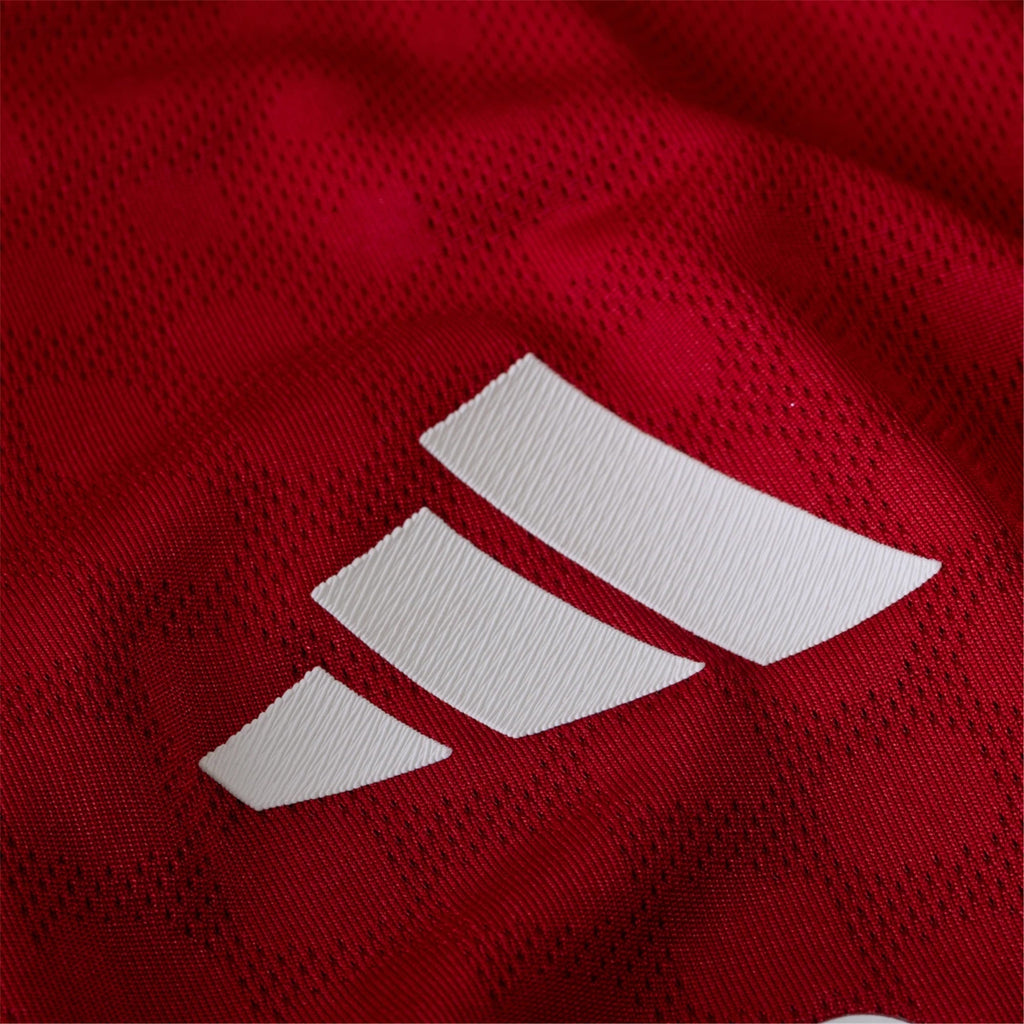adidas Men's Liverpool FC Authentic Chiesa Home Jersey 25/26 w/ Champions League Patches (Strawberry Red)